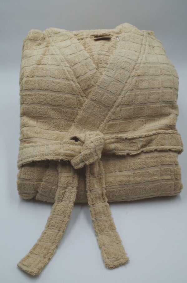 Peignoir GRANDE TAILLE : Carreaux Camel