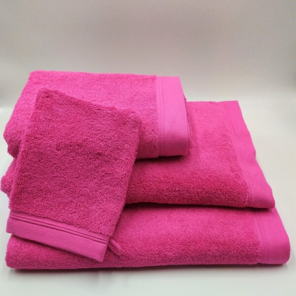 Serviettes de bain NEIPER uni - Fuchsia
