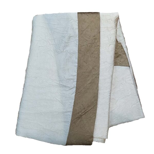 Nappe froissée ivoire encadrée bronze