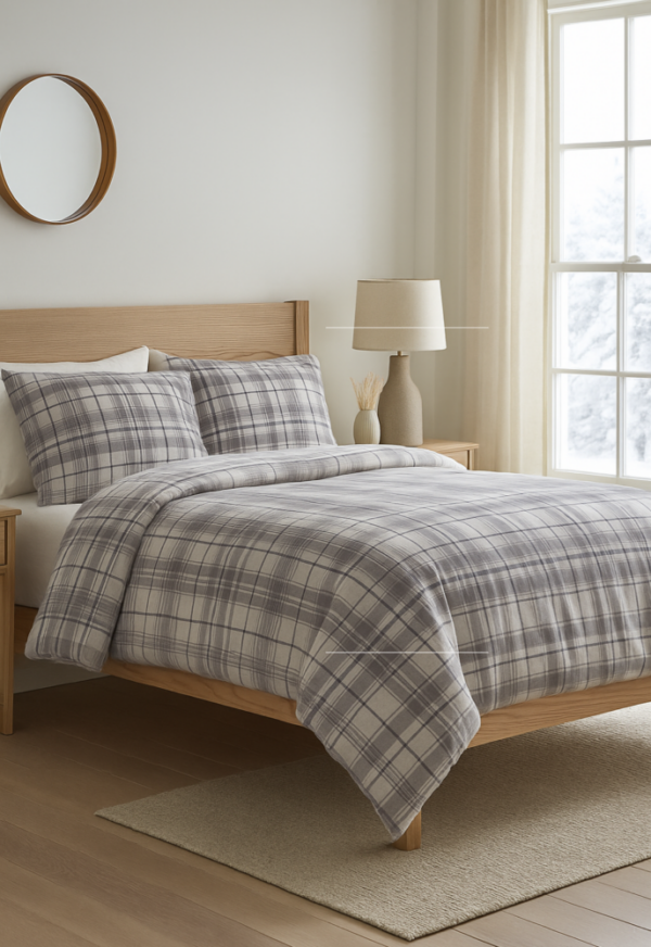 Drap, housse couette flanelle Douceur Hivernale