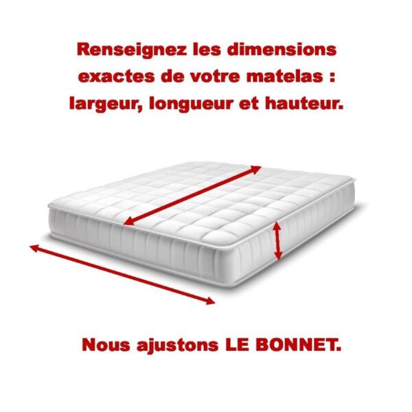 Drap housse sur-mesure percale coton foncée fabriqué en France